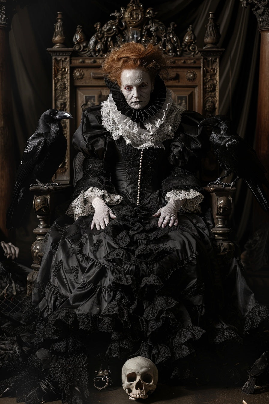 Elizabeth I Tarot Deck — 78 Card Digital Download with Guidebook | Dark Gothic Tudor Tarot